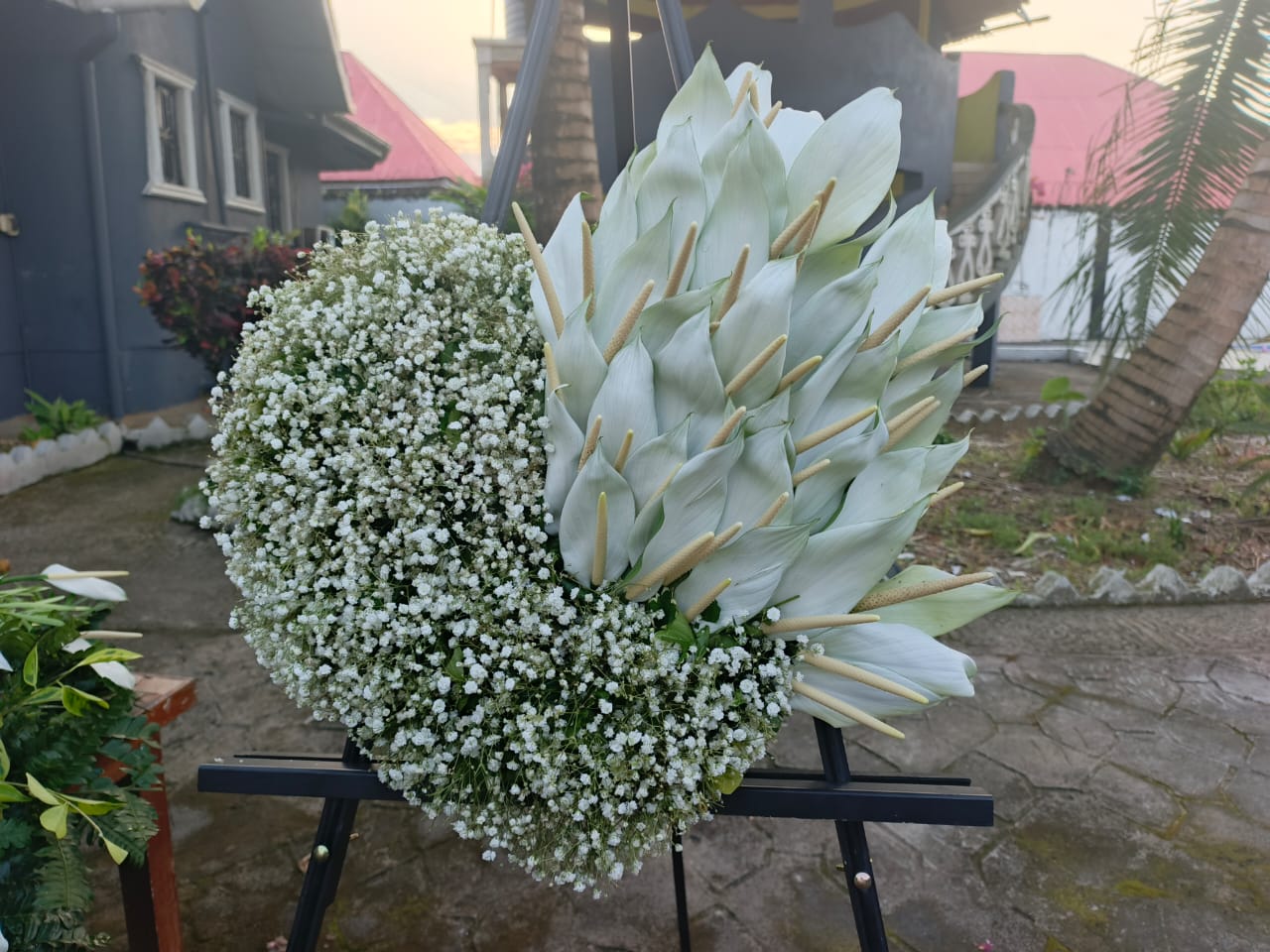 Memorial floral arrangement